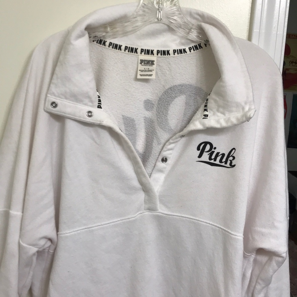 PINK button up sweatshirt